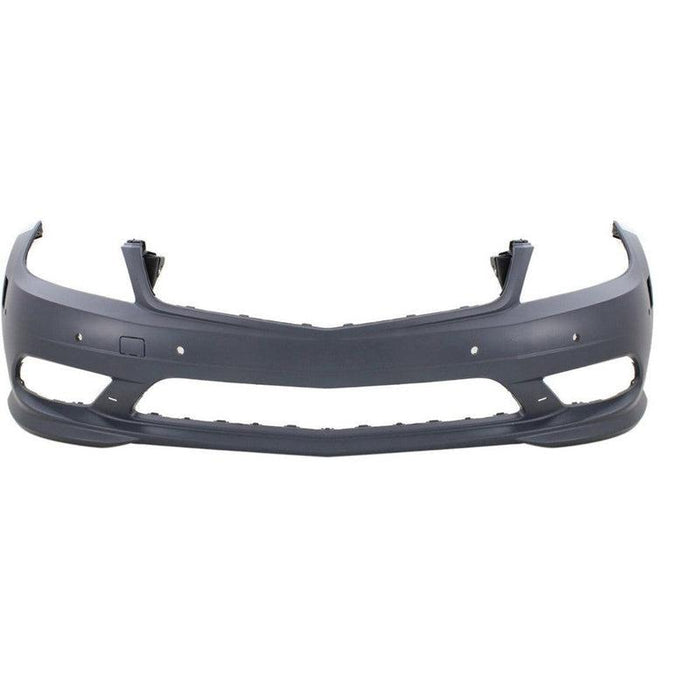 Mercedes C230 Front Bumper With Sensor Holes Without Headlight Washer Holes - MB1000425-Partify